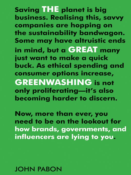 Title details for The Great Greenwashing by John Pabon - Wait list